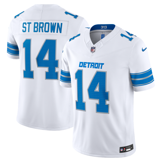 Men's Detroit Lions Amon-Ra St. Brown White Stitched Limited NFL Football Jersey - view 1