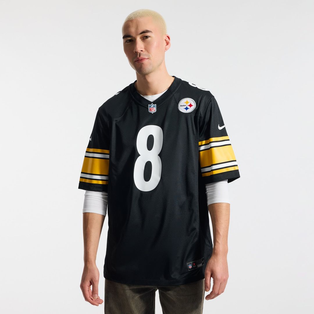 Men's Pittsburgh Steelers Aaron Rodgers Black Game NFL Football Jersey - view 3