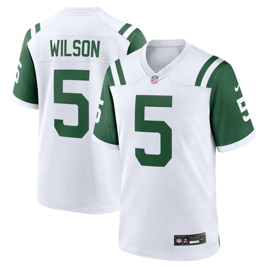 Men's New York Jets Garrett Wilson White Classic Alternate Game NFL Football Jersey - view 1