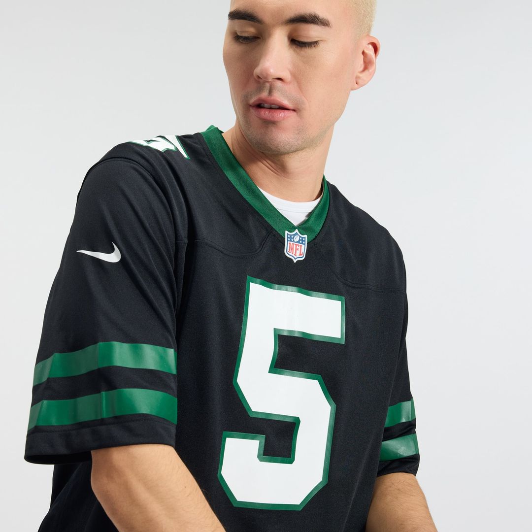 Men's New York Jets Garrett Wilson Legacy Green Game NFL Football Jersey - view 45