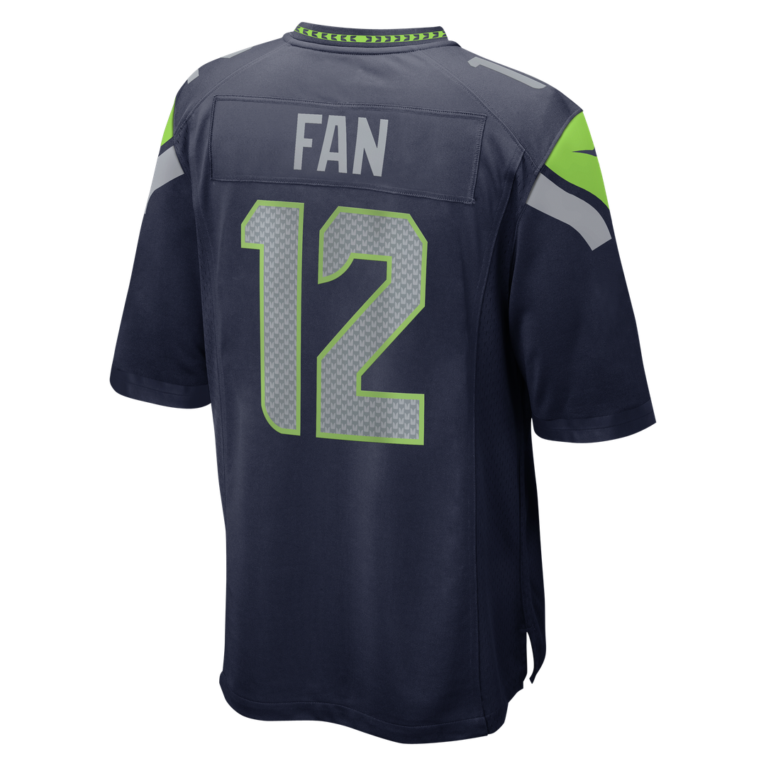 Men's Seattle Seahawks 12s College Navy Team Game NFL Football Jersey - view 3