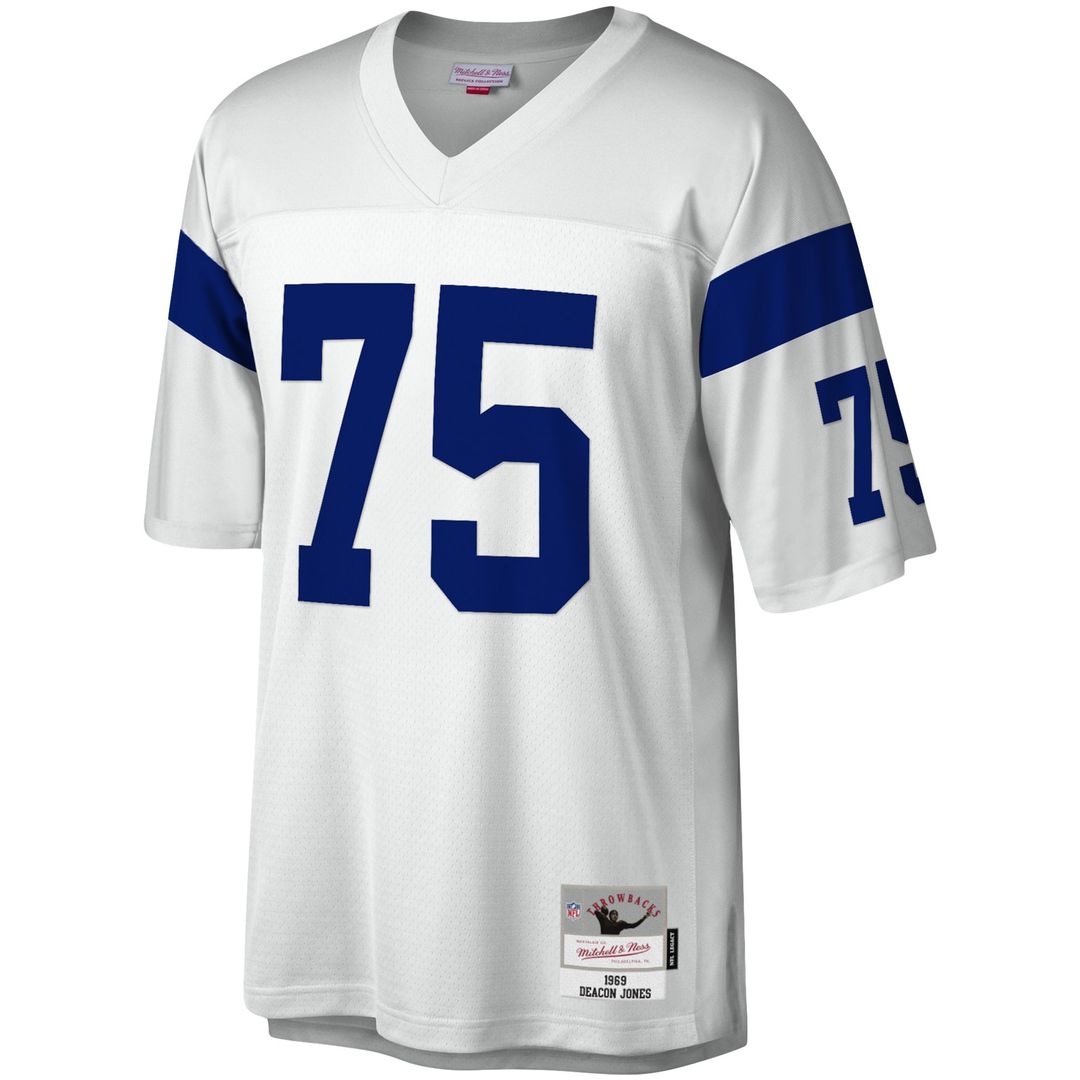 Men's Los Angeles Rams Deacon Jones White Legacy Replica NFL Football Jersey - view 2