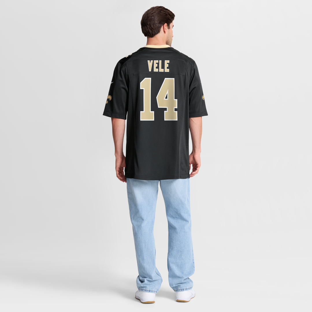 Men's New Orleans Saints Devaughn Vele Black Team Game NFL Football Jersey - view 8