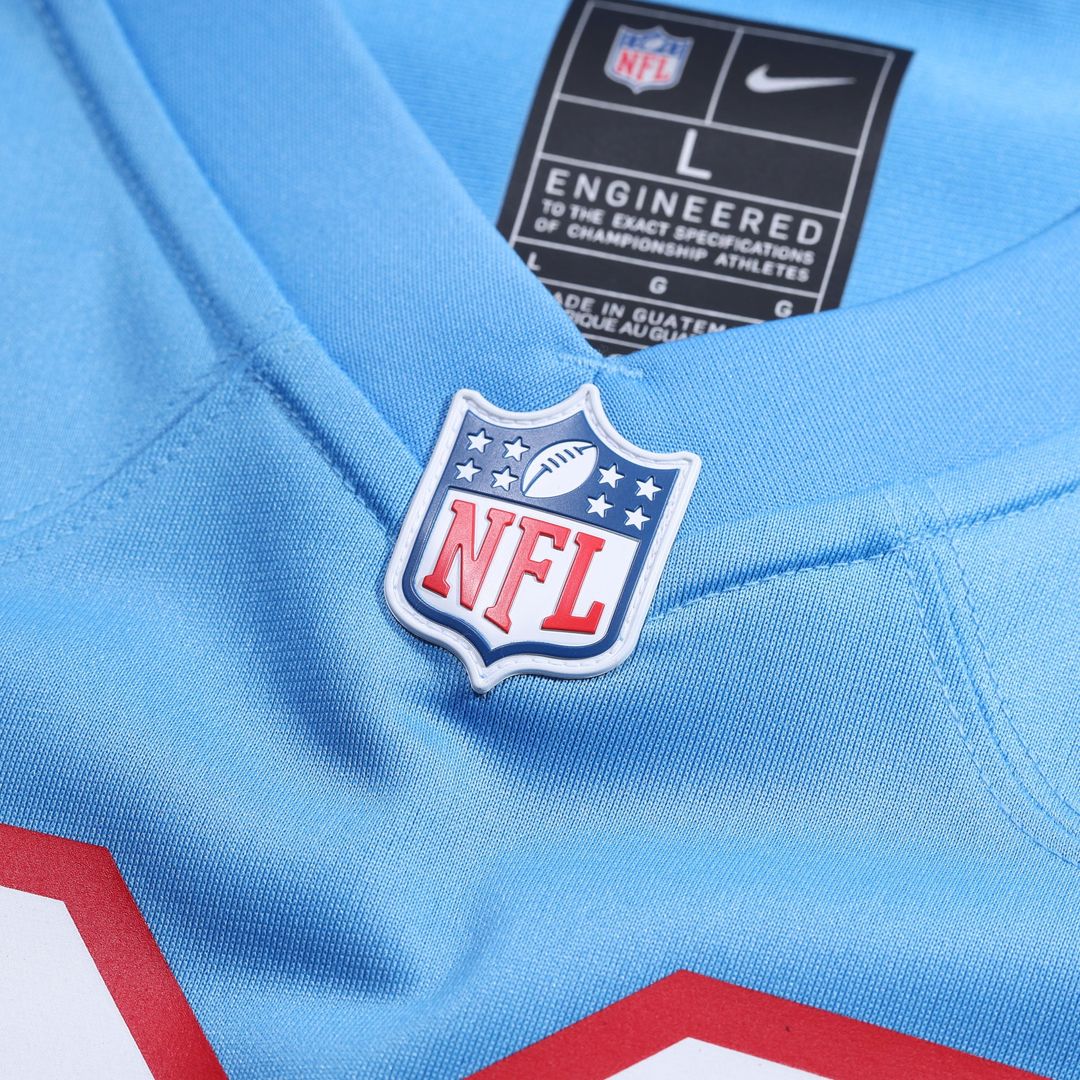 Men's Tennessee Titans Warren Moon Light Blue Retired Player Alternate Game NFL Football Jersey - view 4
