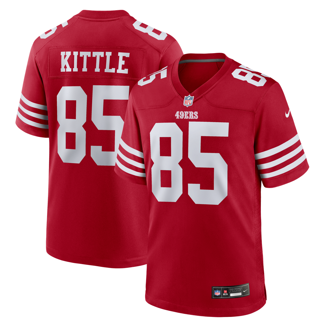 Men's San Francisco 49ers George Kittle Scarlet Team Game NFL Football Jersey - view 1