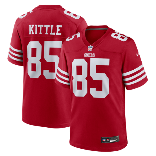 Men's San Francisco 49ers George Kittle Scarlet Team Game NFL Football Jersey - view 1