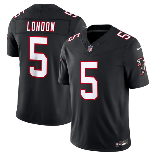 Men's Atlanta Falcons Drake London Black Alternate Throwback Stitched Limited NFL Football Jersey - view 1