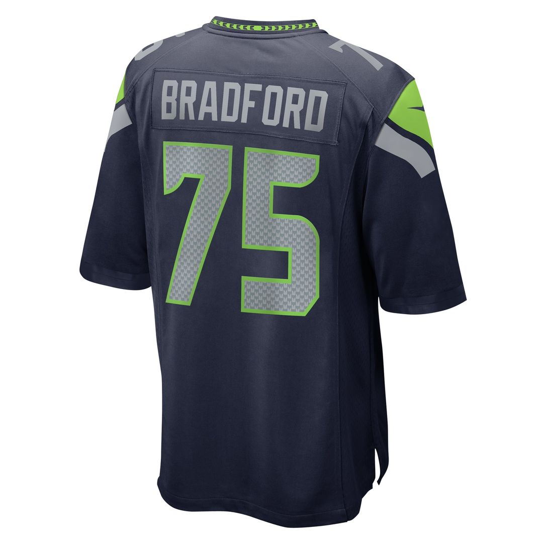 Men's Seattle Seahawks Anthony Bradford College Navy Game NFL Football Jersey - view 3