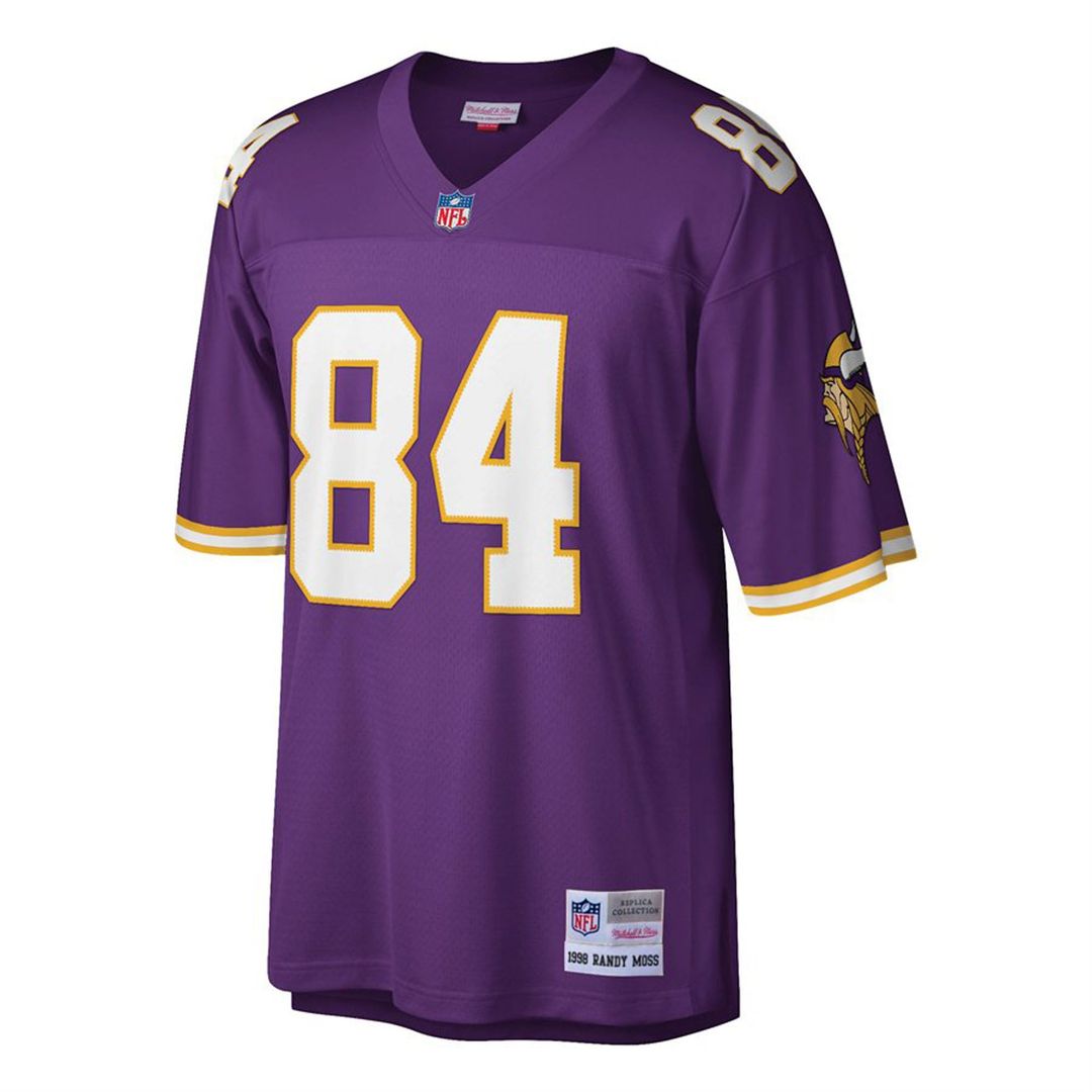 Men's Minnesota Vikings Randy Moss Purple Big & Tall 1998 Retired Player Replica NFL Football Jersey - view 5