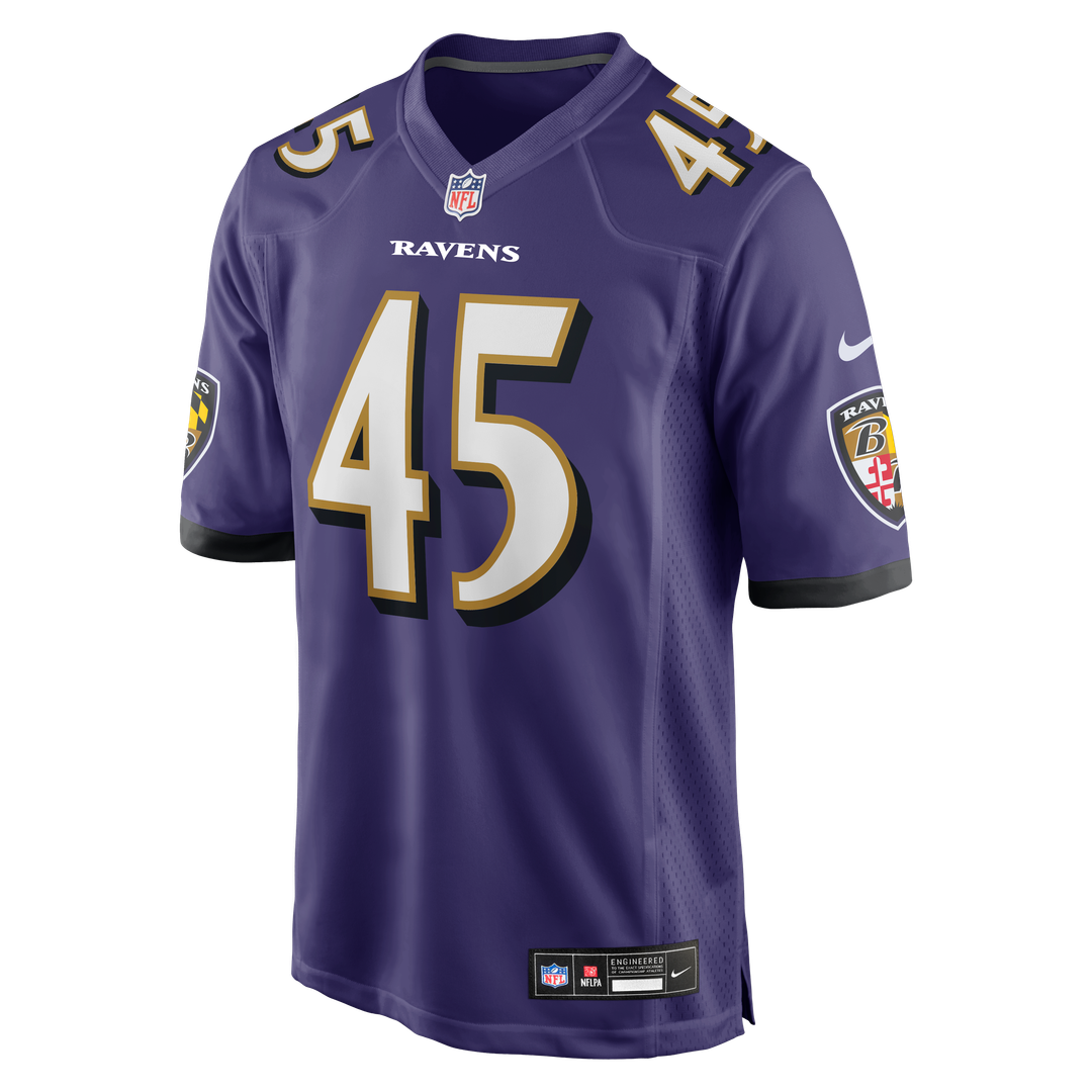 Men's Baltimore Ravens Mike Green Purple Team Game NFL Football Jersey - view 2