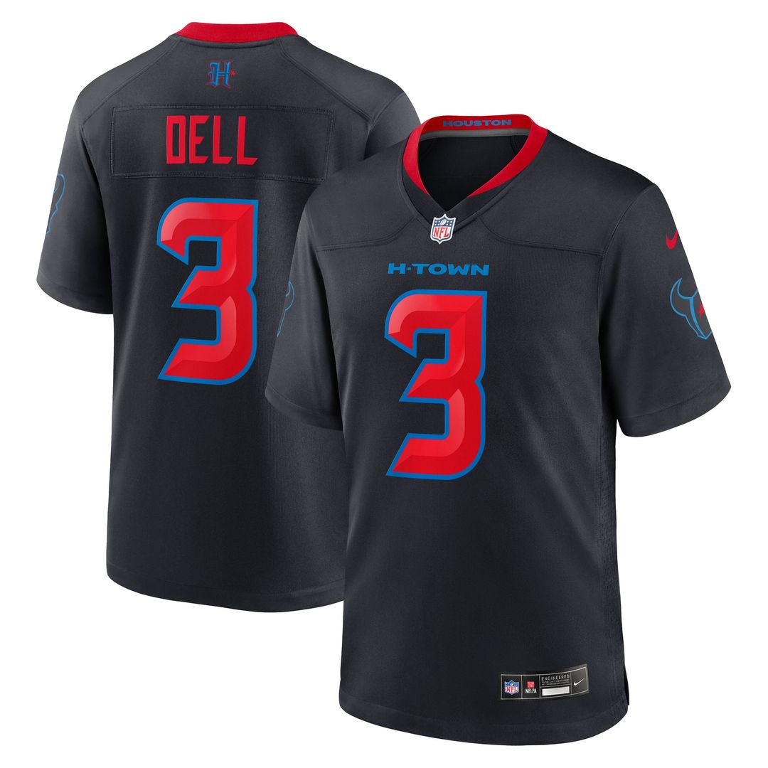 Men's Houston Texans Tank Dell Navy 2nd Alternate Game NFL Football Jersey - view 1