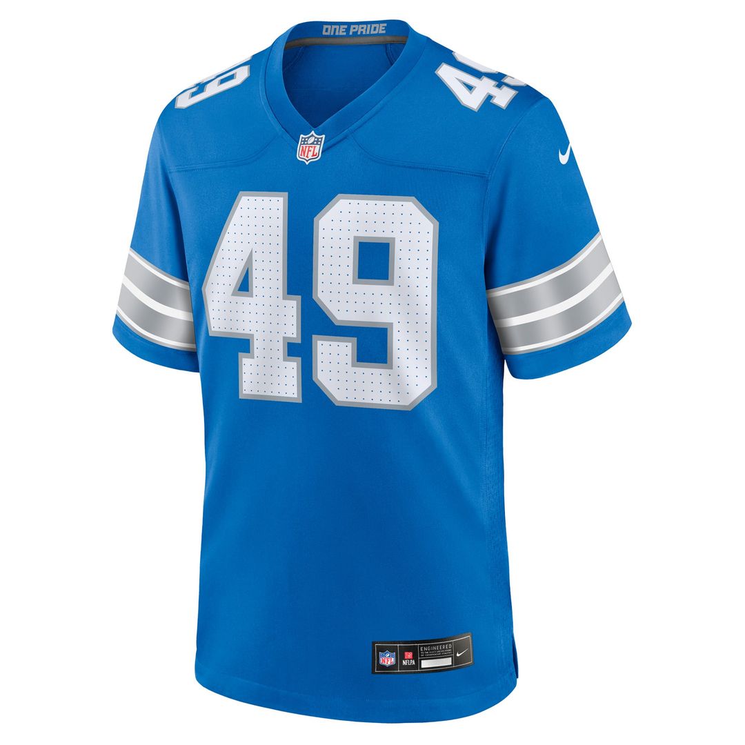 Men's Detroit Lions Hogan Hatten Blue Game NFL Football Jersey - view 2