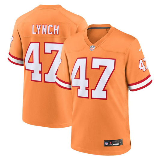 Men's Tampa Bay Buccaneers John Lynch Orange Throwback Game NFL Football Jersey - view 1