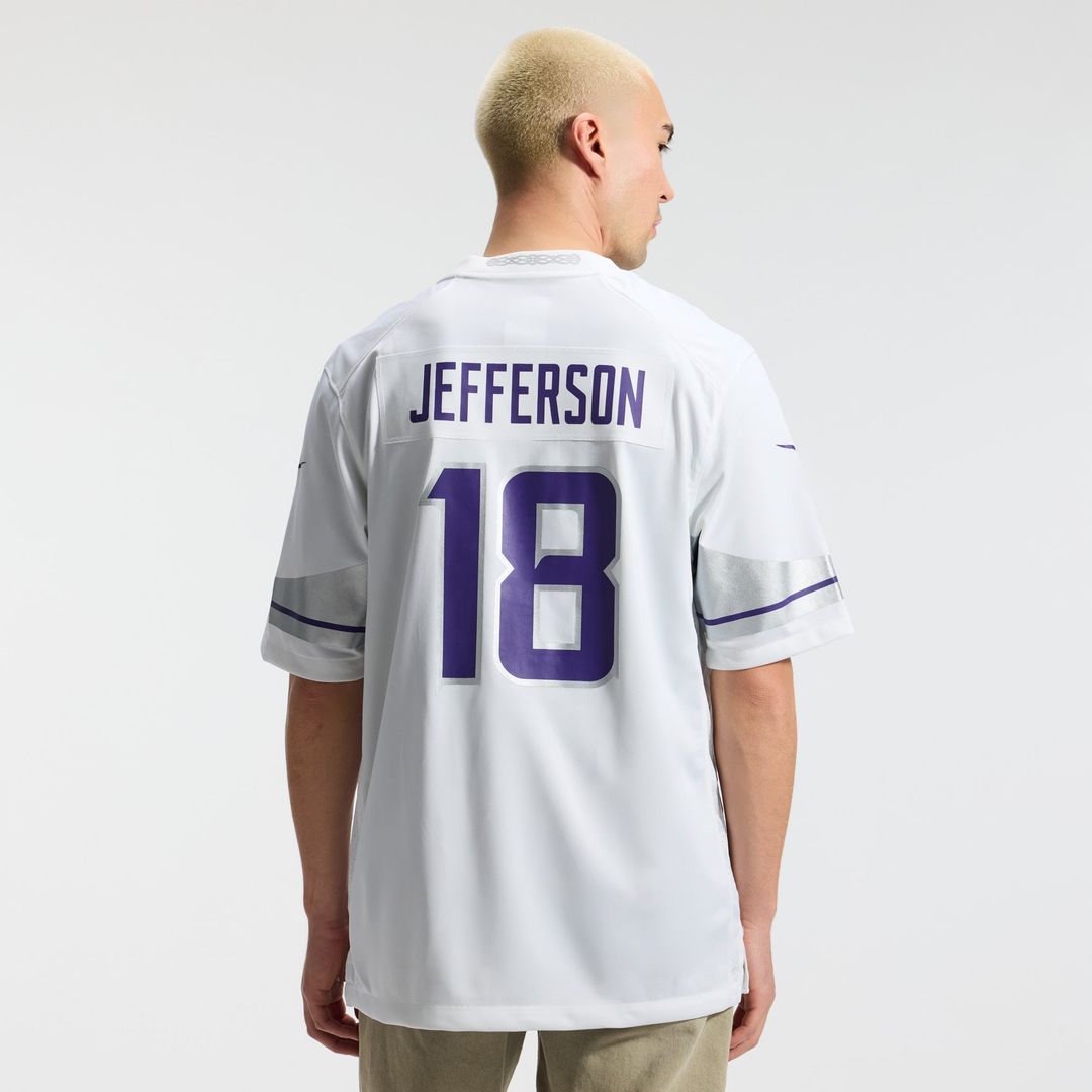 Men's Minnesota Vikings Justin Jefferson White Alternate Game NFL Football Jersey - view 18