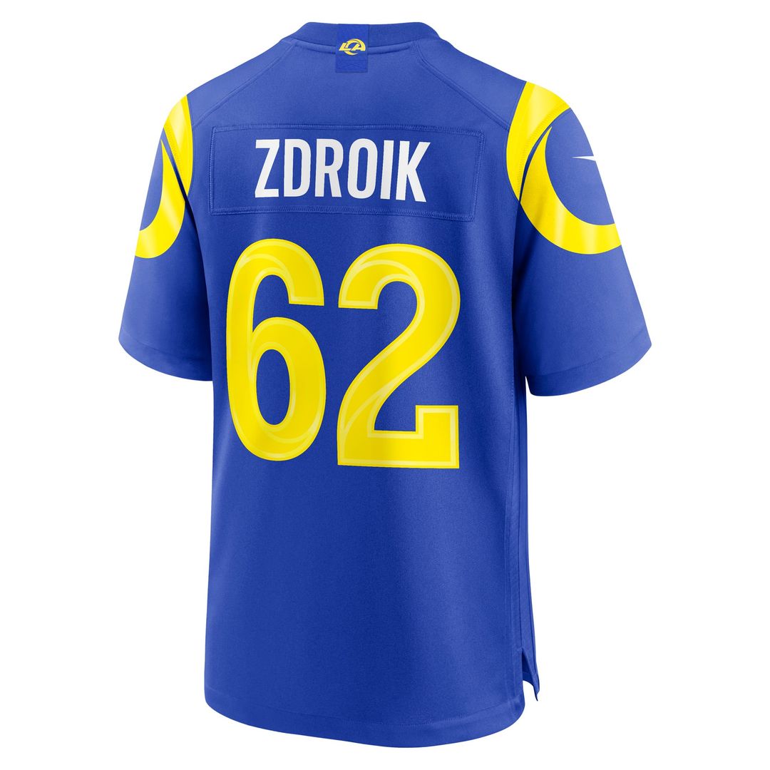 Men's Los Angeles Rams Payton Zdroik Royal Game NFL Football Jersey - view 3