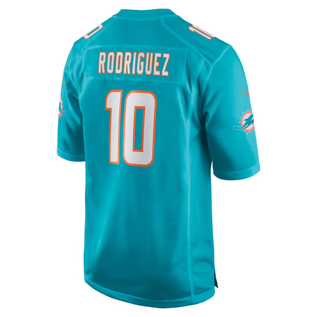 Men's Miami Dolphins Jacob Rodriguez Aqua Game NFL Football Jersey - view 5