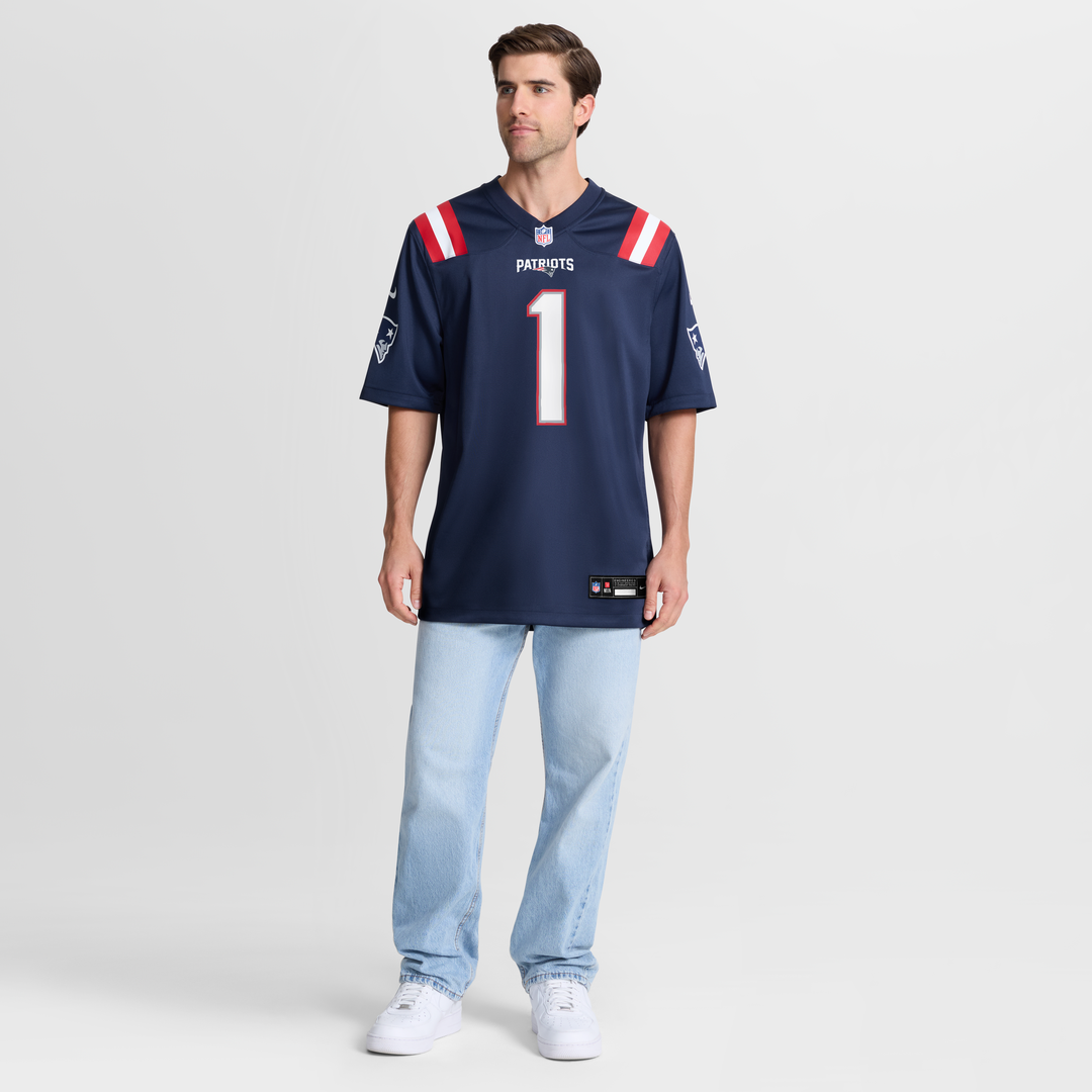 Men's New England Patriots A.J. Brown Red Game NFL Football Jersey - view 14