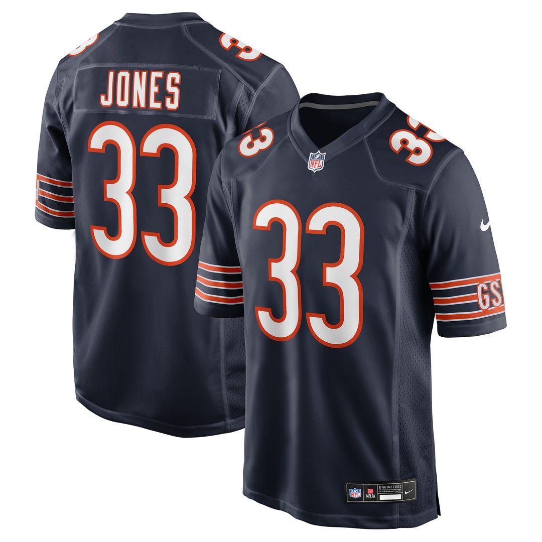 Men's Chicago Bears Jaylon Jones Navy Team Game NFL Football Jersey - view 1