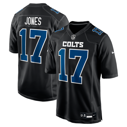 Men's Indianapolis Colts Daniel Jones Carbon Black Fashion Game NFL Football Jersey - view 1