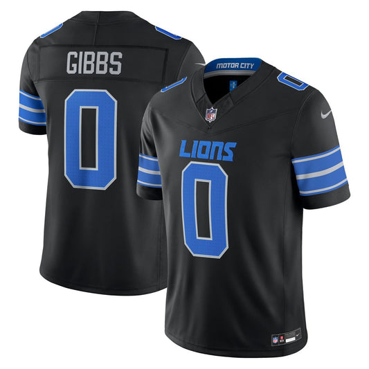 Men's Detroit Lions Jahmyr Gibbs Black Alternate Stitched Limited NFL Football Jersey - view 1