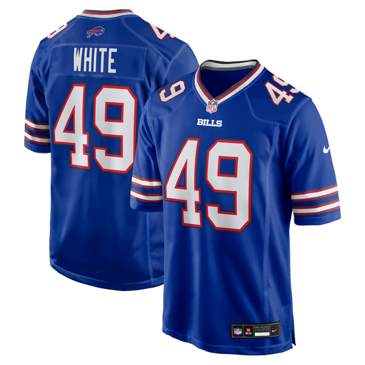 Men's Buffalo Bills DaShaun White Royal Team Game NFL Football Jersey - view 1