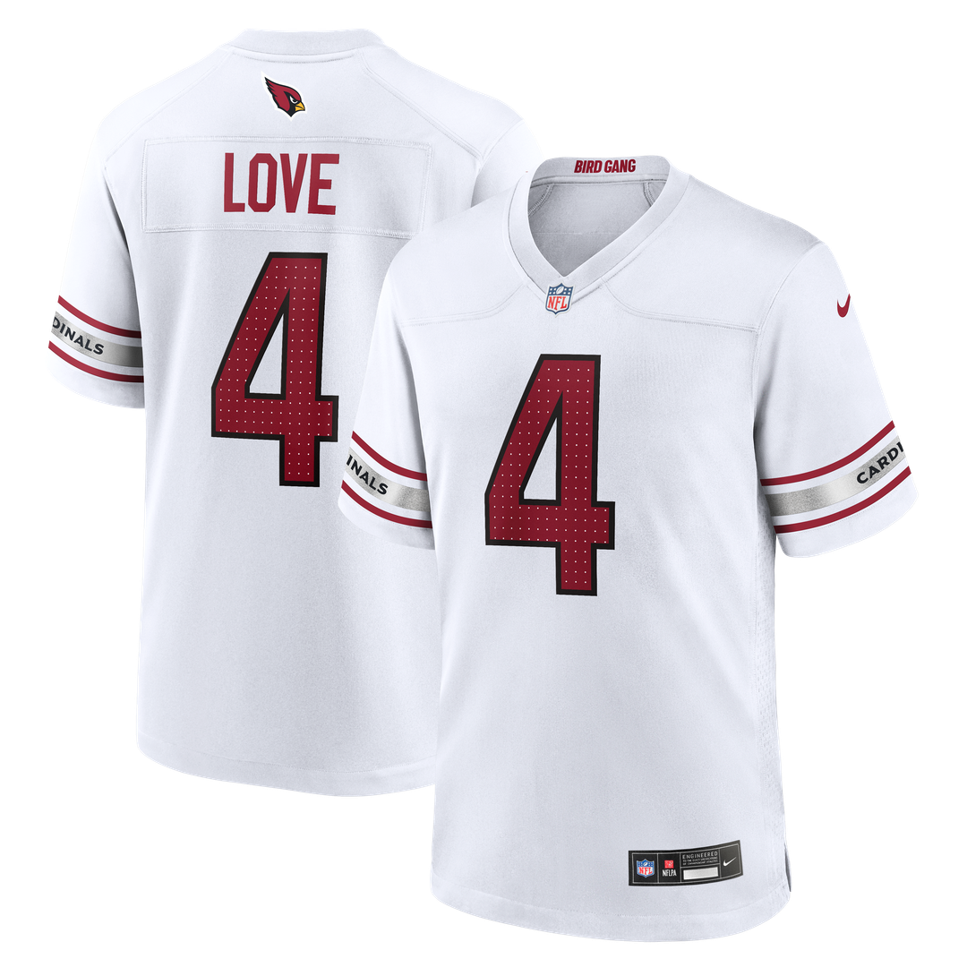 Men's Arizona Cardinals Jeremiyah Love White Game NFL Football Jersey - view 1