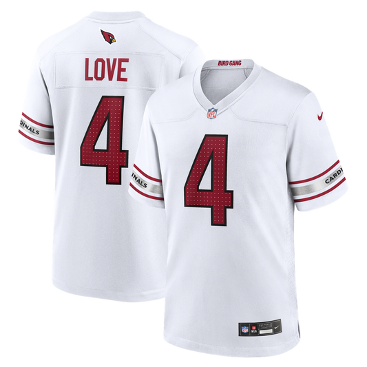 Men's Arizona Cardinals Jeremiyah Love White Game NFL Football Jersey - view 1