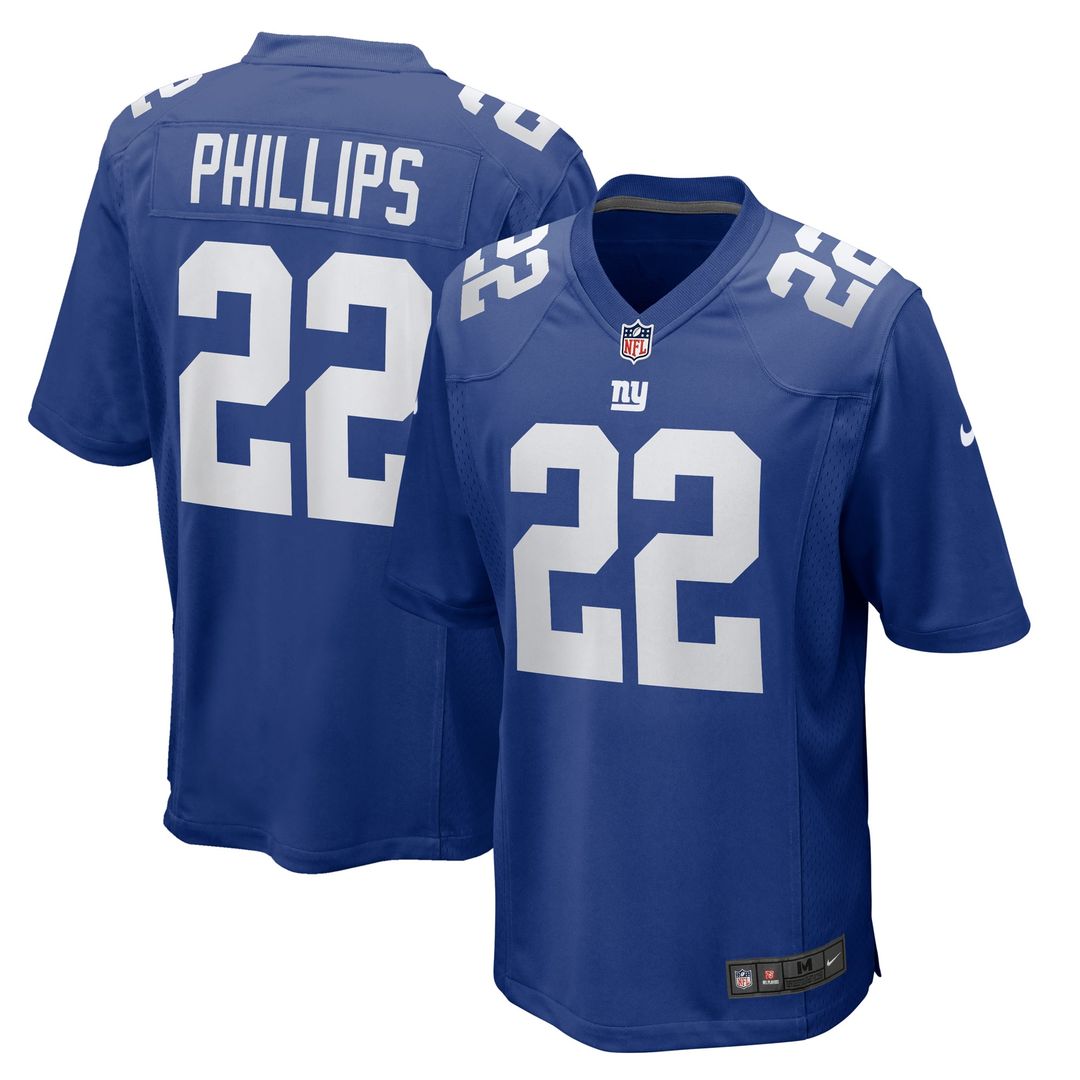Men's New York Giants Dru Phillips Royal Team Game NFL Football Jersey - view 1