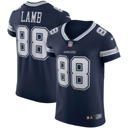 Men's Dallas Cowboys CeeDee Lamb Navy Elite NFL Football Jersey - view 1