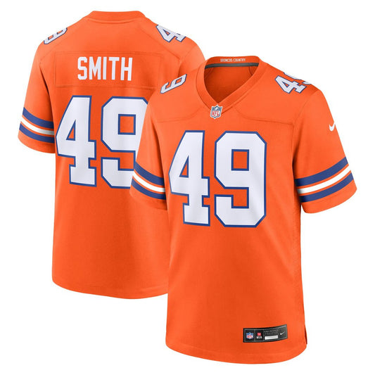 Men's Denver Broncos Dennis Smith Orange Retired Player Alternate Game NFL Football Jersey - view 1