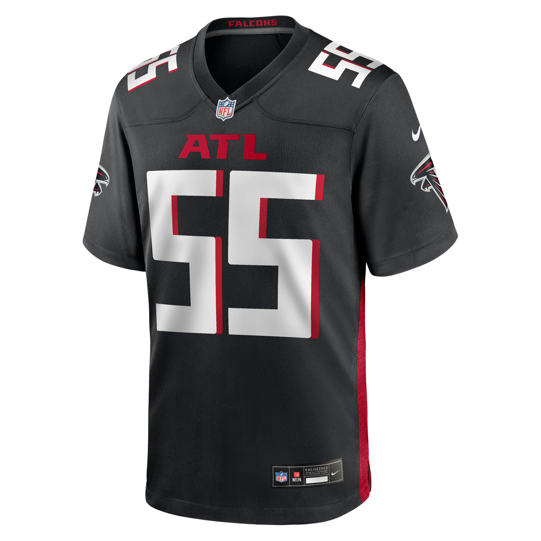Men's Atlanta Falcons John Abraham Black Game NFL Football Jersey - view 2
