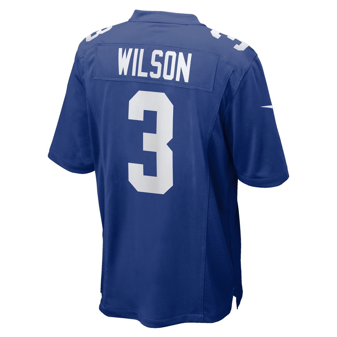 Men's New York Giants Russell Wilson Royal Game NFL Football Jersey - view 3