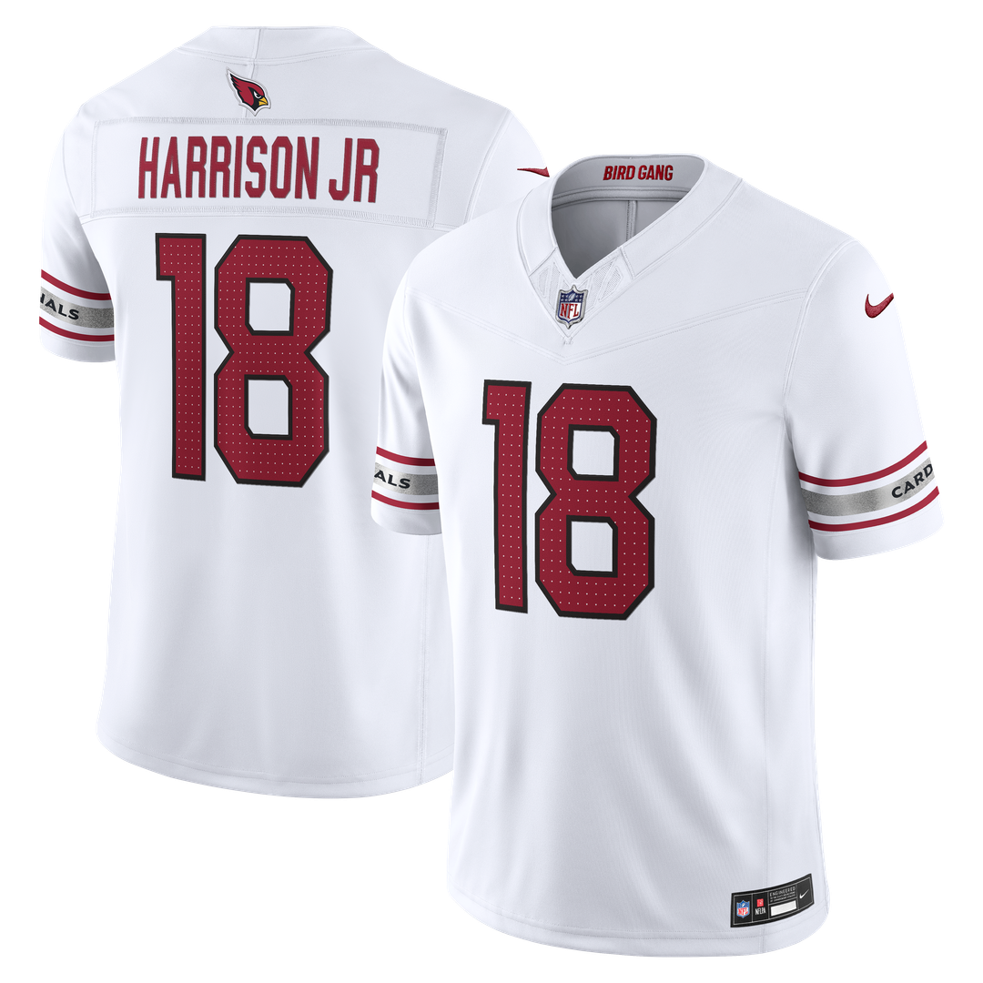 Men's Arizona Cardinals Marvin Harrison Jr. White Stitched Limited NFL Football Jersey - view 1