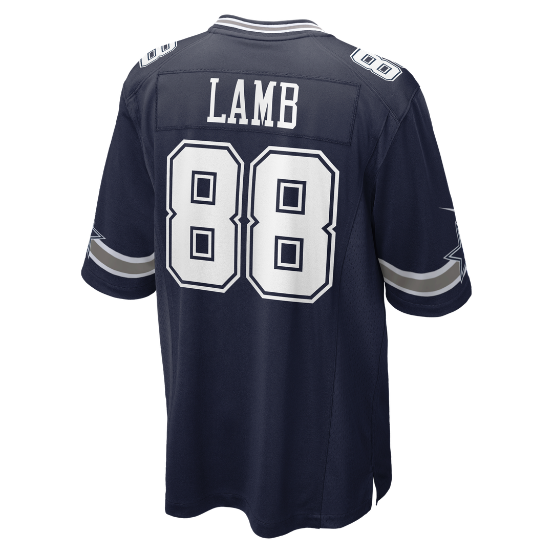 Men's Dallas Cowboys CeeDee Lamb Navy Game NFL Football Jersey - view 3