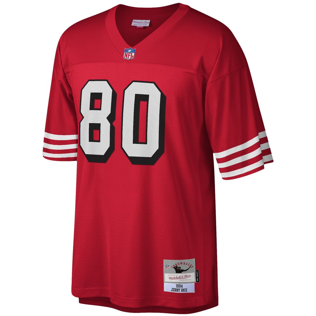 Men's San Francisco 49ers Jerry Rice Scarlet Legacy Replica NFL Football Jersey - view 2