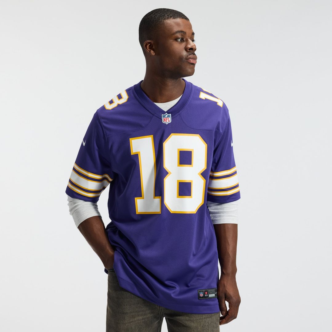 Men's Minnesota Vikings Justin Jefferson White Alternate Game NFL Football Jersey - view 31