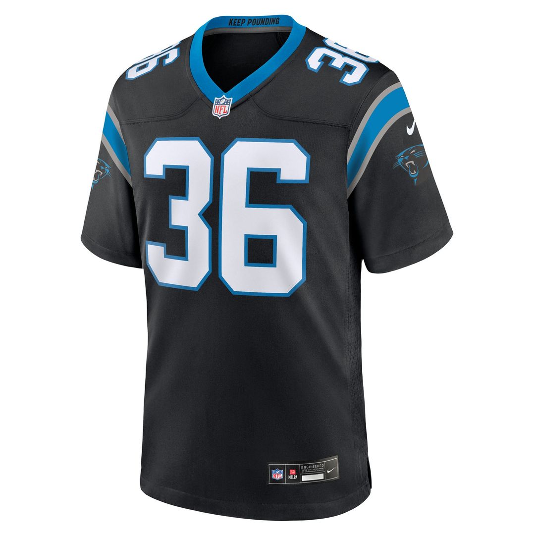 Men's Carolina Panthers Demani Richardson Black Team Game NFL Football Jersey - view 2