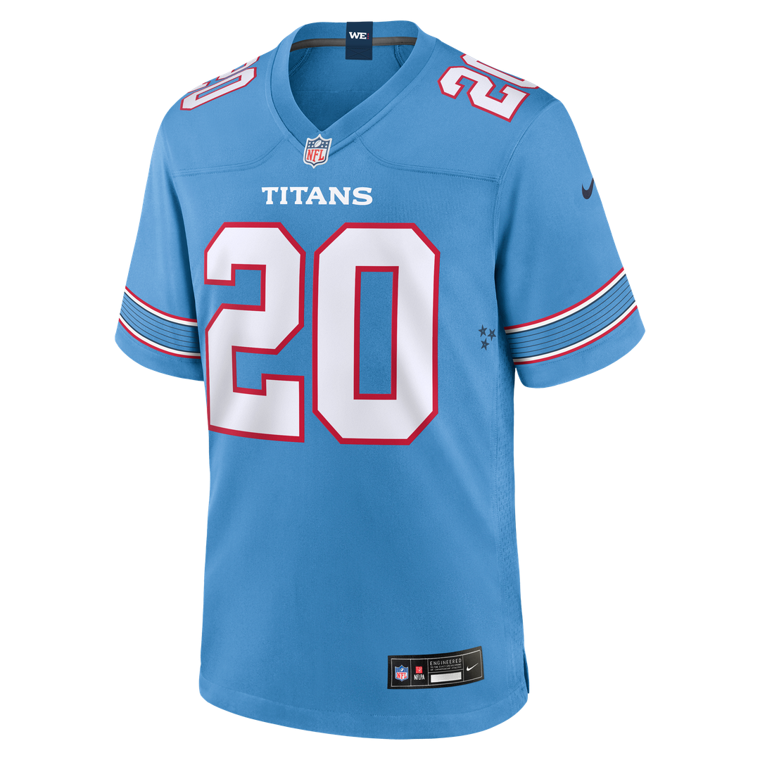 Men's Tennessee Titans Tony Pollard Light Blue Game NFL Football Jersey - view 2