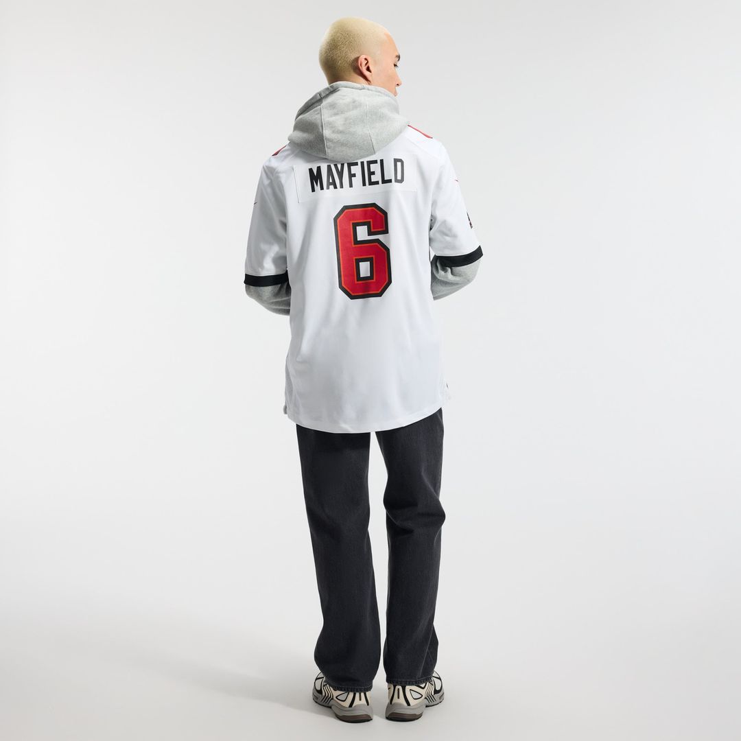 Men's Tampa Bay Buccaneers Baker Mayfield White Away Game NFL Football Jersey - view 6