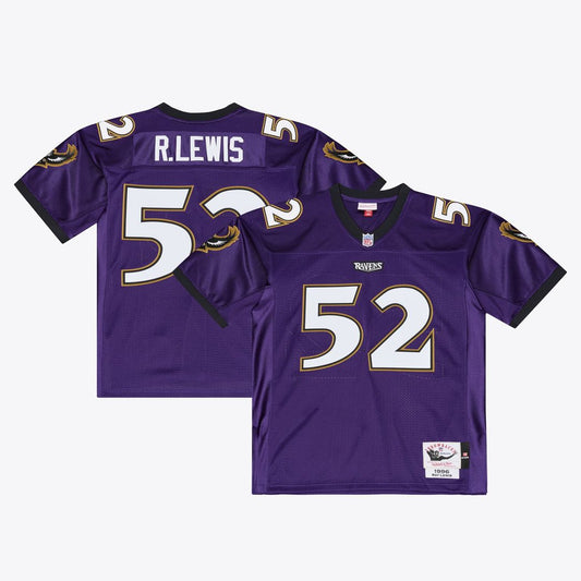 Men's Baltimore Ravens Ray Lewis Purple 1996 Throwback NFL Football Jersey - view 1