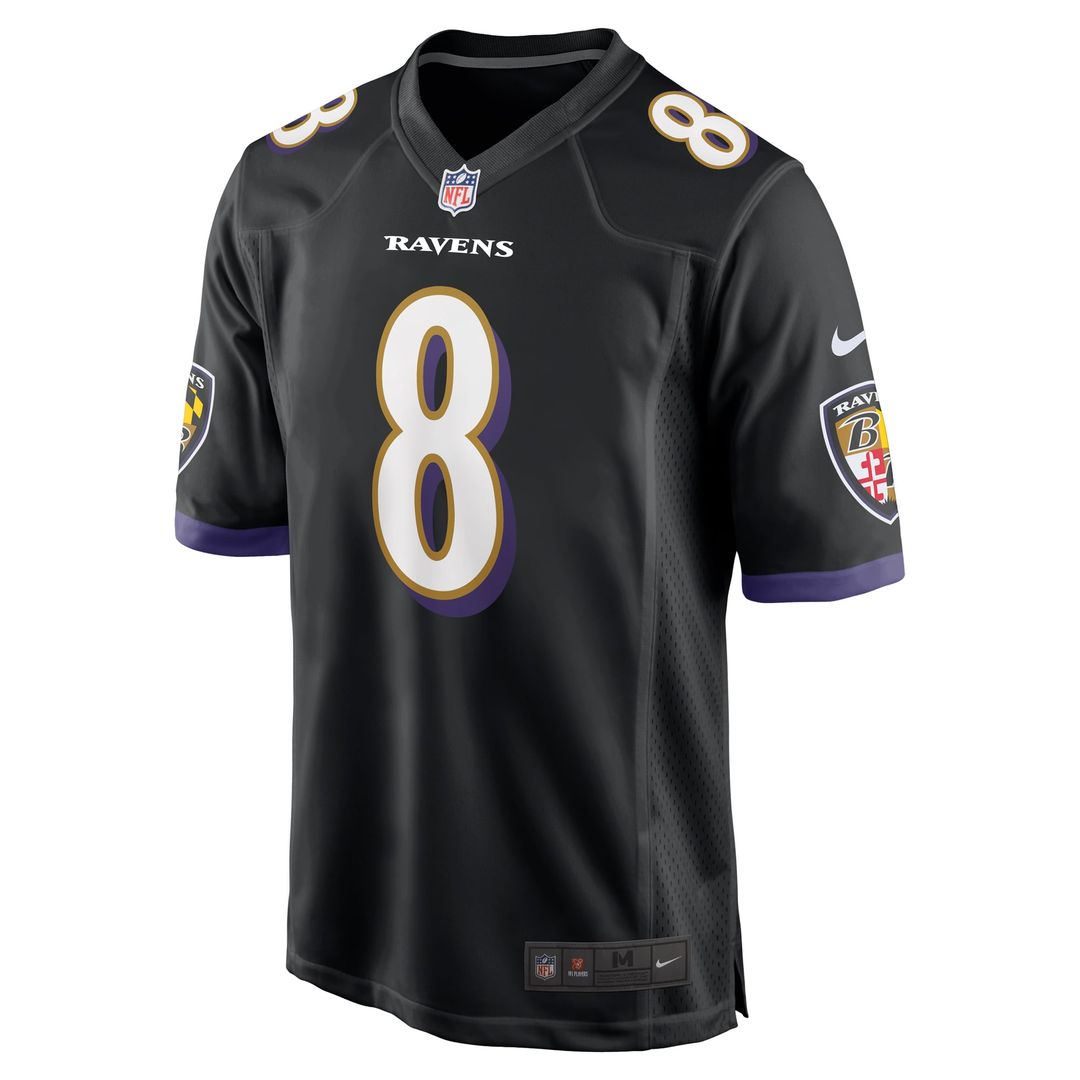 Men's Baltimore Ravens Lamar Jackson White Game NFL Football Jersey - view 14
