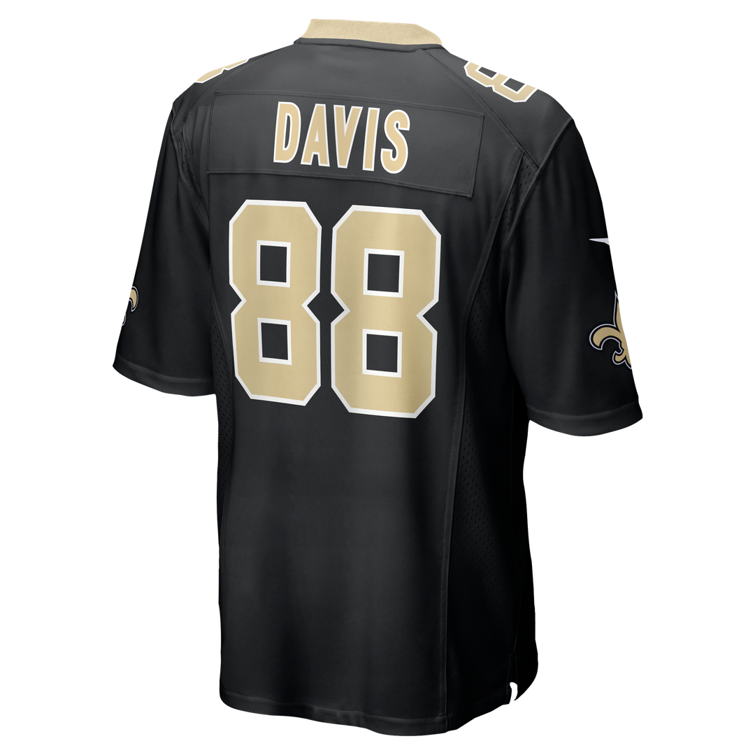 Men's New Orleans Saints Shaquan Davis Black Game NFL Football Jersey - view 3