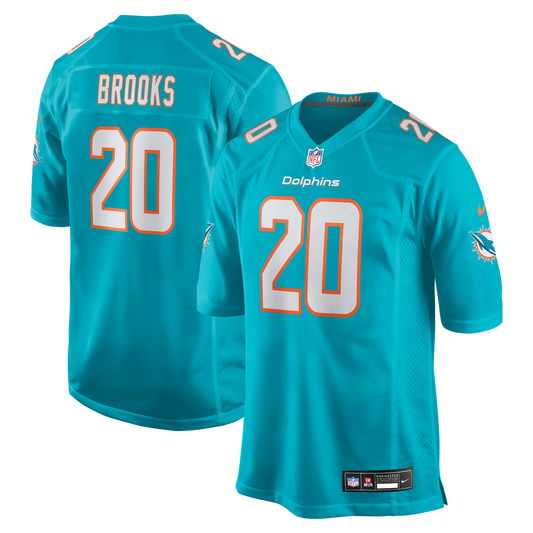 Men's Miami Dolphins Jordyn Brooks Aqua Game NFL Football Jersey - view 1