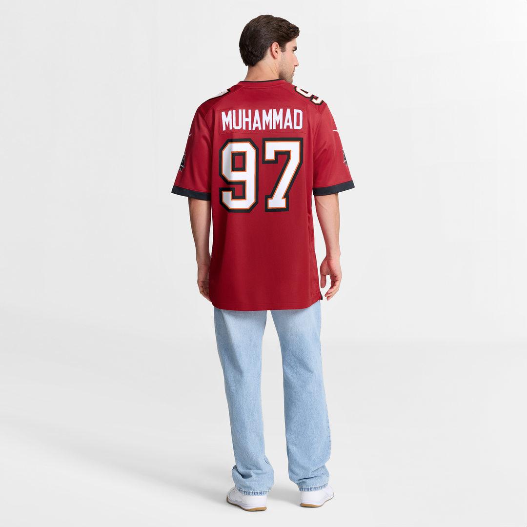 Men's Tampa Bay Buccaneers Al-Quadin Muhammad Red Team Game NFL Football Jersey - view 3