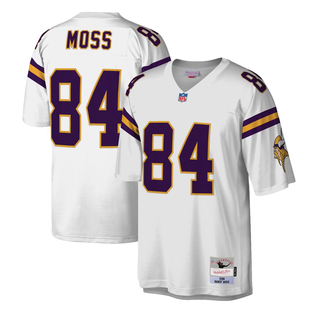 Men's Minnesota Vikings Randy Moss White Legacy Replica NFL Football Jersey - view 4