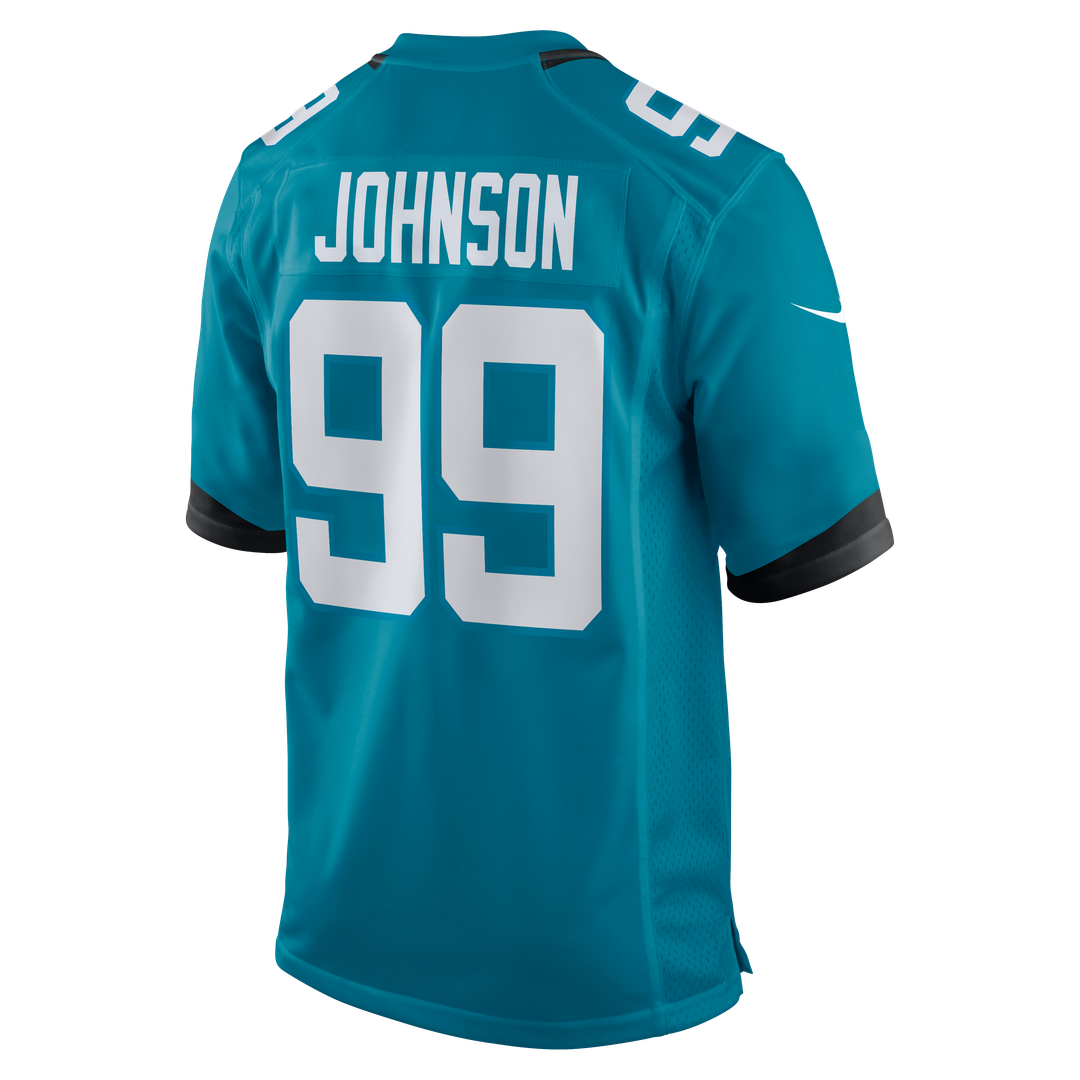 Men's Jacksonville Jaguars Austin Johnson Teal Team Game NFL Football Jersey - view 3