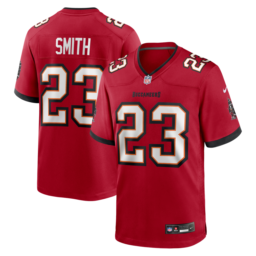 Men's Tampa Bay Buccaneers Tykee Smith Red Game NFL Football Jersey - view 1