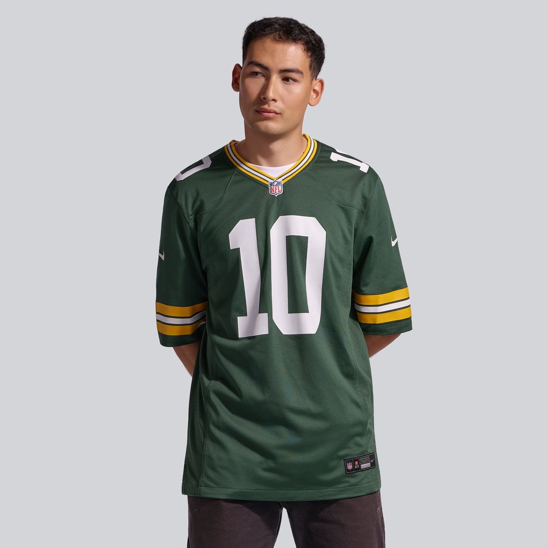 Men's Green Bay Packers Jordan Love Green Player Game NFL Football Jersey - view 3