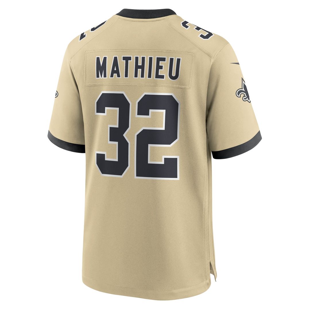 Men's New Orleans Saints Tyrann Mathieu Black Game NFL Football Jersey - view 22