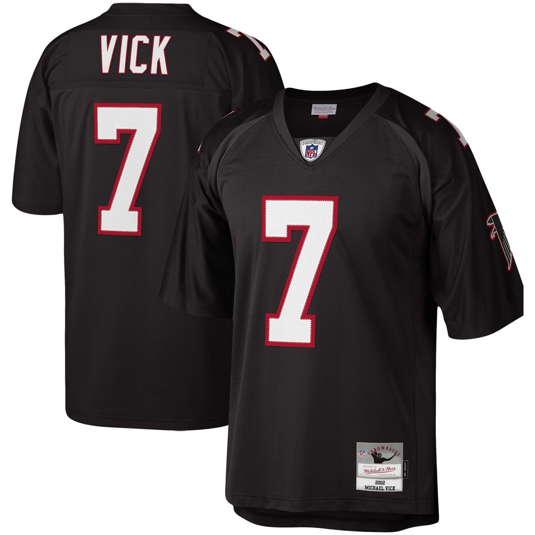 Men's Atlanta Falcons Michael Vick Black Legacy Replica NFL Football Jersey - view 1
